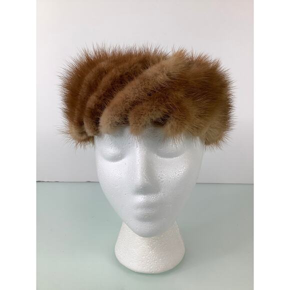 VTG Union Label Coralie Mink Fur Pill box hat SZ OSFM EUC main image 10